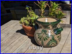 Captivating 10.5 Round Planter is a Talavera Ceramic Flower Pot Handmade