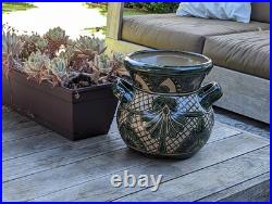 Captivating 10.5 Round Planter is a Talavera Ceramic Flower Pot Handmade