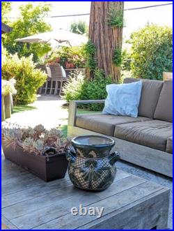 Captivating 10.5 Round Planter is a Talavera Ceramic Flower Pot Handmade