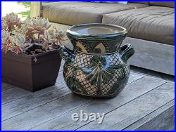 Captivating 10.5 Round Planter is a Talavera Ceramic Flower Pot Handmade