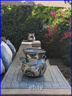Captivating 10.5 Round Planter is a Talavera Ceramic Flower Pot Handmade