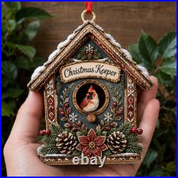 Cardinal Tree Hanging Personalized Christmas Ornament 3.5 inch Christmas Decor