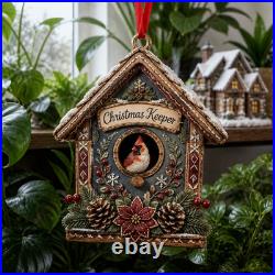 Cardinal Tree Hanging Personalized Christmas Ornament 3.5 inch Christmas Decor