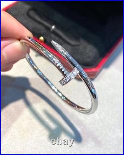 Cartiier Juste un Clou Nail Bracelet Classic Style Size 17 White Gold Au750