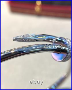 Cartiier Juste un Clou Nail Bracelet Classic Style Size 17 White Gold Au750