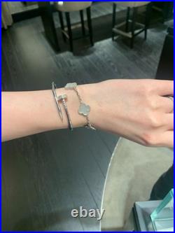 Cartiier Juste un Clou Nail Bracelet Classic Style Size 17 White Gold Au750