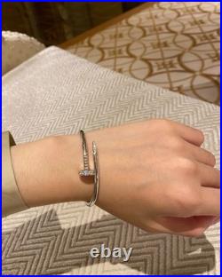 Cartiier Juste un Clou Nail Bracelet Classic Style Size 17 White Gold Au750