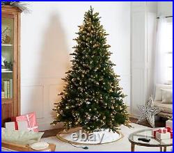 Casa Zeta-Jones 7.5' Douglas Fir LED Function Frosted Christmas Tree Qvc