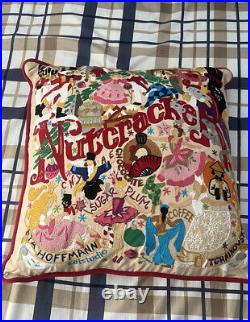 Catstudio Nutcracker embroidered pillow MSRP $225 new with tags handmade