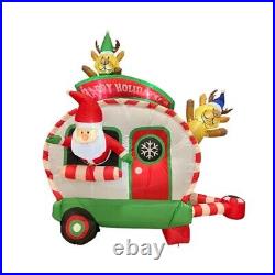 Celebrations Inflatable Airblown 7.5' Christmas Santa Claus in Holiday Camper