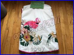 Celerie Kemble Christmas Holiday FLAMINGO Beaded Tree Skirt & Stocking Set NWT