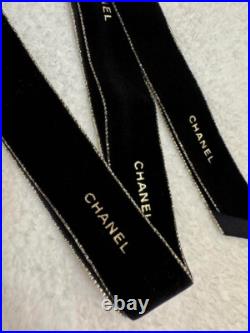 Chanel 2023 Christmas Limited Ribbon Charm Heart For Wrapping 113cm Black New Chanel 2023 Christmas Limited Ribbon Charm Heart For Wrapping 113cm Black New