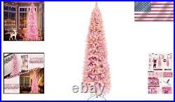 Chic 7.5 Ft Slim Pink Valentine's Tree with Prelit 300 LED and Dense Branch Tips Chic 7.5 Ft Slim Pink Valentine's Tree with Prelit 300 LED and Dense Branch Tips