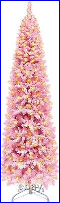Chic 7.5 Ft Slim Pink Valentine's Tree with Prelit 300 LED and Dense Branch Tips Chic 7.5 Ft Slim Pink Valentine's Tree with Prelit 300 LED and Dense Branch Tips
