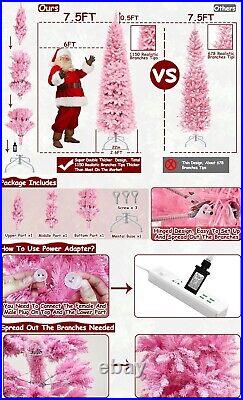 Chic 7.5 Ft Slim Pink Valentine's Tree with Prelit 300 LED and Dense Branch Tips Chic 7.5 Ft Slim Pink Valentine's Tree with Prelit 300 LED and Dense Branch Tips