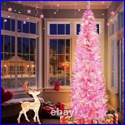 Chic 7.5 Ft Slim Pink Valentine's Tree with Prelit 300 LED and Dense Branch Tips Chic 7.5 Ft Slim Pink Valentine's Tree with Prelit 300 LED and Dense Branch Tips