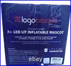 Chicago Bears NFL LED Lit 7 Ft Inflatable Santa Claus NIB