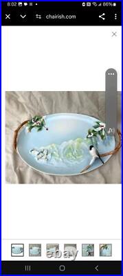 Chickadee Platter Holiday Beginnings by Franz. Perfect for the holidays
