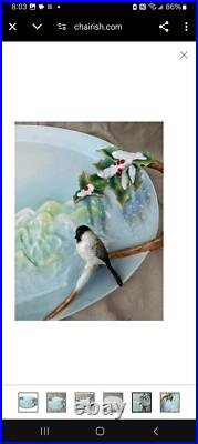 Chickadee Platter Holiday Beginnings by Franz. Perfect for the holidays