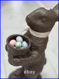 Chocolate Easter Bunny with a basket of Including eggs 36'' Outdoor/Indoor Decor