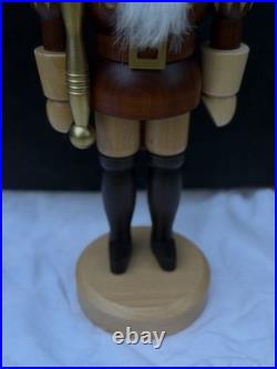 Christian Ulbricht Hand Painted Wooden Nutcracker King Brown Gold, Germany