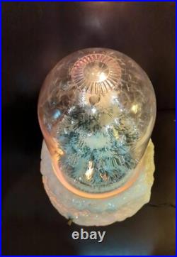 Christmas 15 Snow Globe Musical Fiber Optic Light Air Blow Santa Drummer Boy