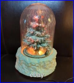 Christmas 15 Snow Globe Musical Fiber Optic Light Air Blow Santa Drummer Boy