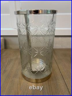 Christmas 2015 Bath & Body Works Snowflake Hurricane 3 Wick Candle Luminary RARE