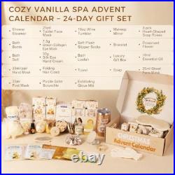 Christmas Advent Calendar Women, 24-Day Vanilla Spa Self-Care Gift Set