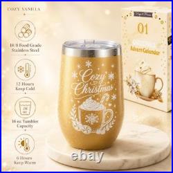 Christmas Advent Calendar Women, 24-Day Vanilla Spa Self-Care Gift Set