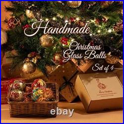 Christmas Ball Decorations Polish Handmade Ornament 3.94 Butterfly Clear Glass