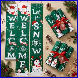 Christmas Banner Decorations 12x 72, Set, Green, Multipack, Bulk, 10-Pack