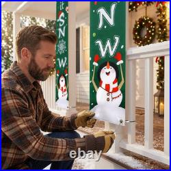Christmas Banner Decorations 12x 72, Set, Green, Multipack, Bulk, 10-Pack