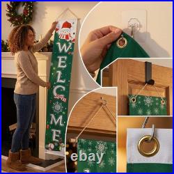 Christmas Banner Decorations 12x 72, Set, Green, Multipack, Bulk, 10-Pack