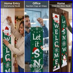 Christmas Banner Decorations 12x 72, Set, Green, Multipack, Bulk, 10-Pack
