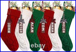 Christmas Cable Knit Stocking Personalized Xmas Hanging Decoration Family Party