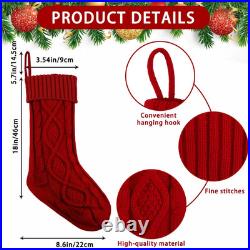 Christmas Cable Knit Stocking Personalized Xmas Hanging Decoration Family Party