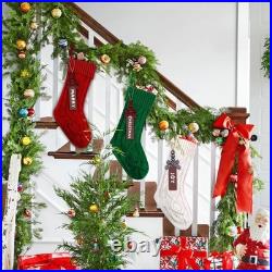 Christmas Cable Knit Stocking Personalized Xmas Hanging Decoration Family Party