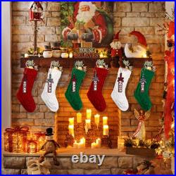 Christmas Cable Knit Stocking Personalized Xmas Hanging Decoration Family Party