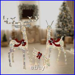 Christmas Decorations Outdoor Reindeer Christmas Deer Stag Ornaments set of 3