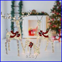 Christmas Decorations Outdoor Reindeer Christmas Deer Stag Ornaments set of 3