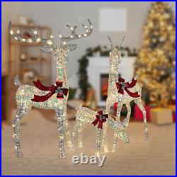 Christmas Decorations Outdoor Reindeer Christmas Deer Stag Ornaments set of 3