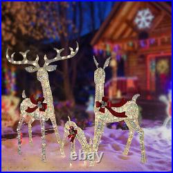 Christmas Decorations Outdoor Reindeer Christmas Deer Stag Ornaments set of 3
