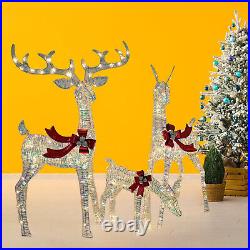 Christmas Decorations Outdoor Reindeer Christmas Deer Stag Ornaments set of 3