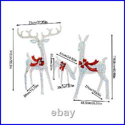 Christmas Decorations Outdoor Reindeer Christmas Deer Stag Ornaments set of 3