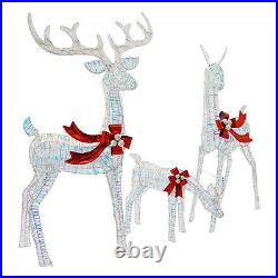 Christmas Decorations Outdoor Reindeer Christmas Deer Stag Ornaments set of 3