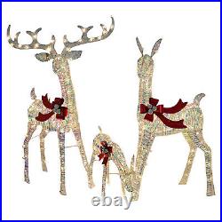Christmas Decorations Outdoor Reindeer Christmas Deer Stag Ornaments set of 3