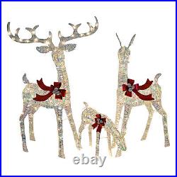 Christmas Decorations Outdoor Reindeer Christmas Deer Stag Ornaments set of 3