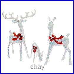 Christmas Decorations Outdoor Reindeer Christmas Deer Stag Ornaments set of 3