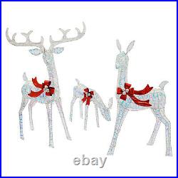 Christmas Decorations Outdoor Reindeer Christmas Deer Stag Ornaments set of 3